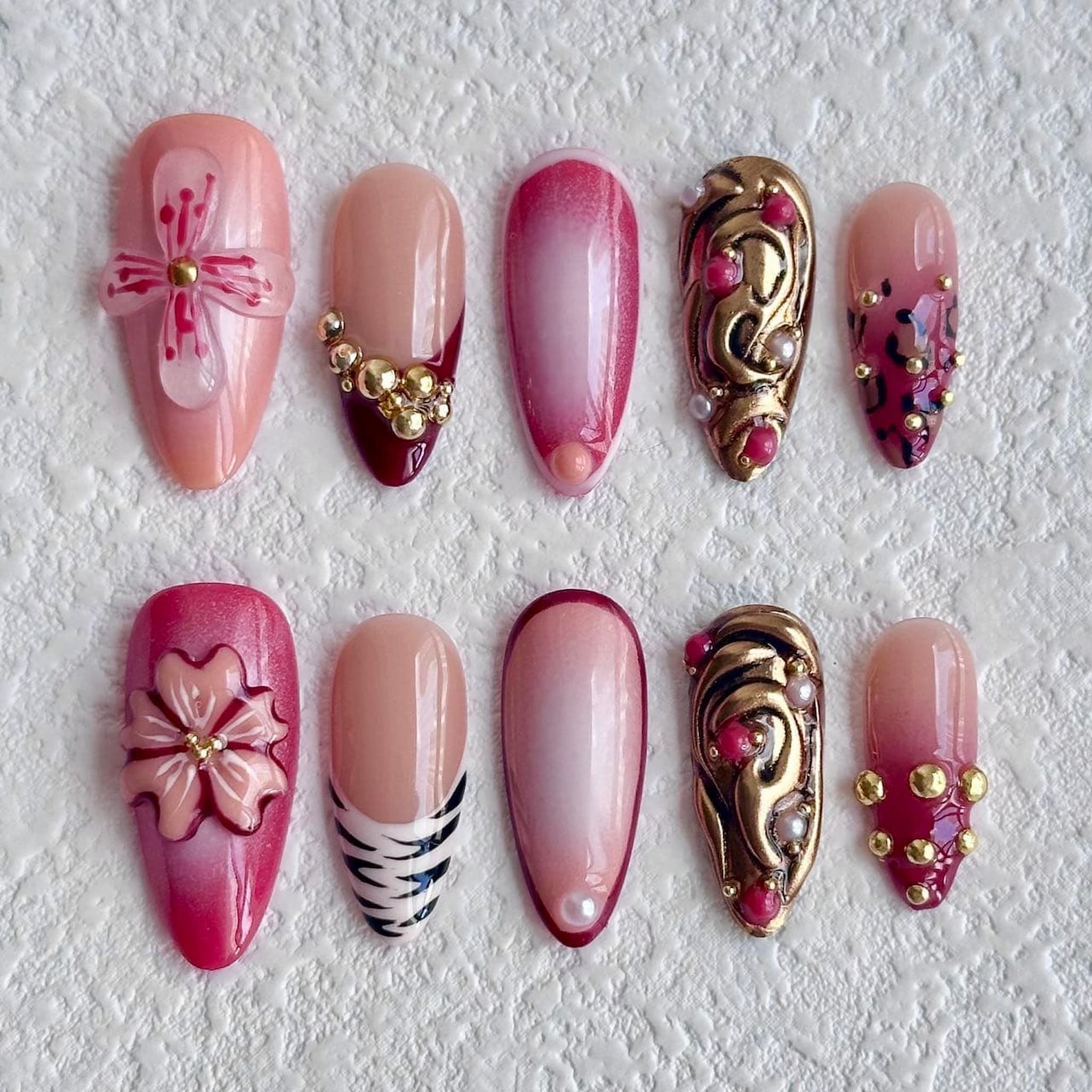 Bead Press-on Nails