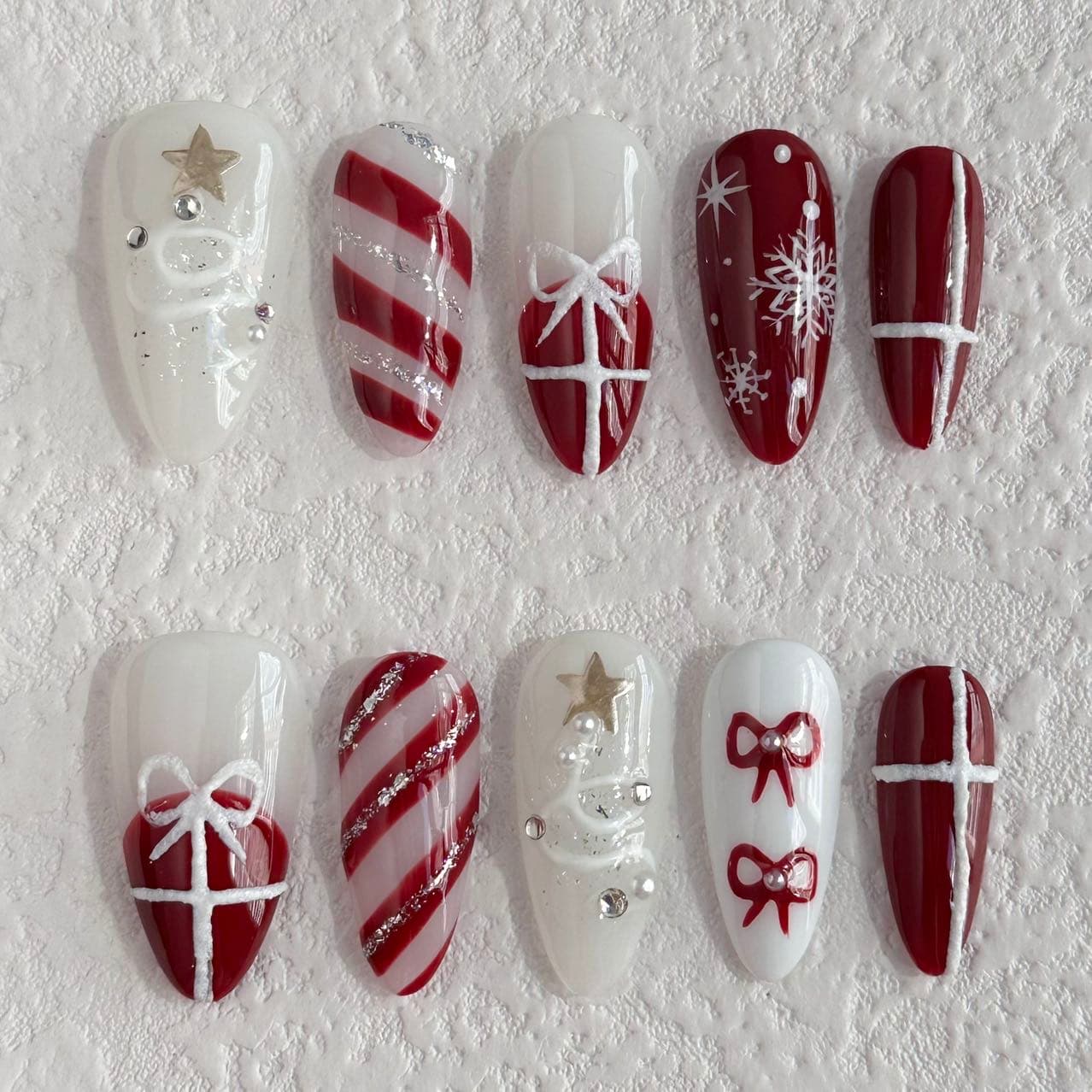 christmas press on nails