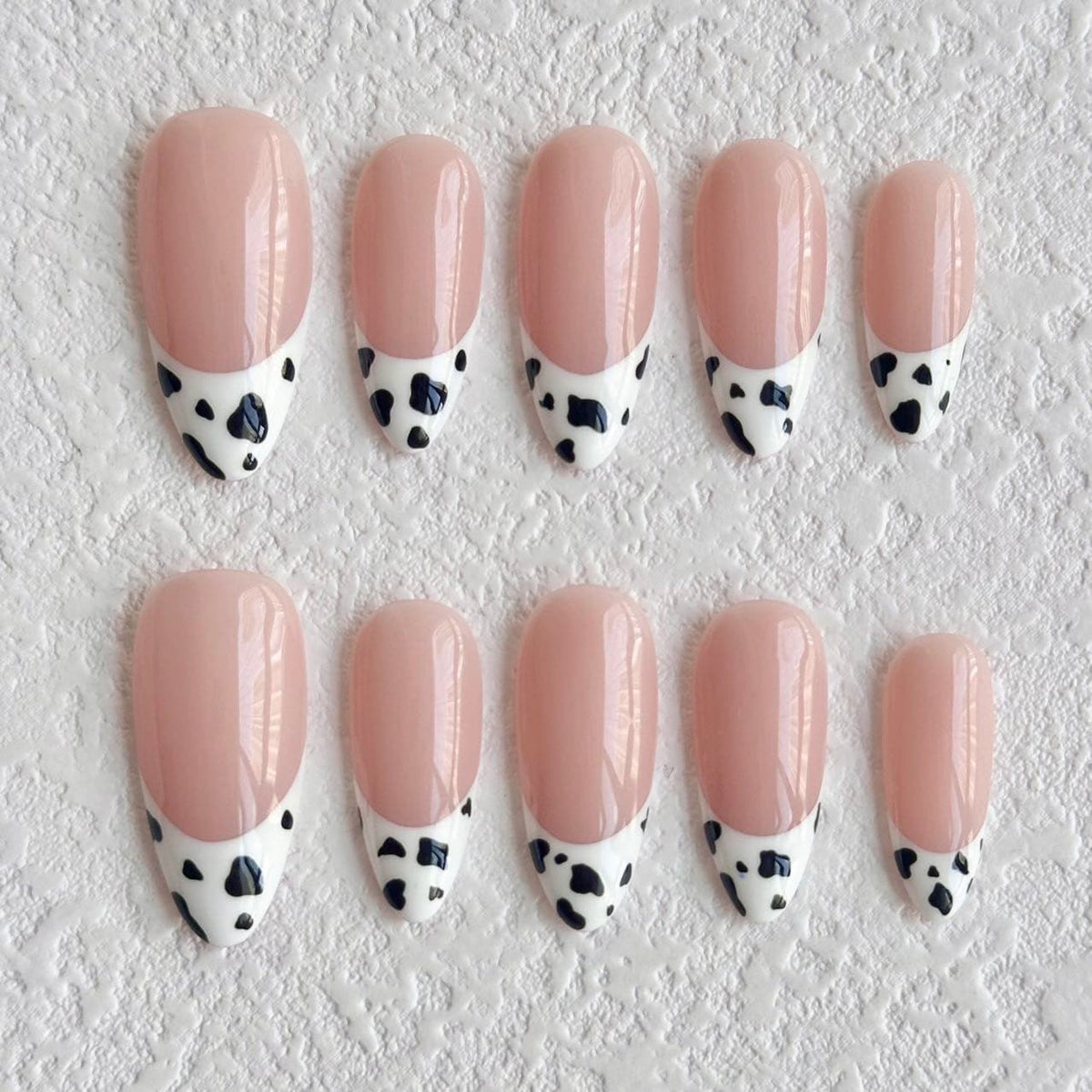 dalmatian french tip nails