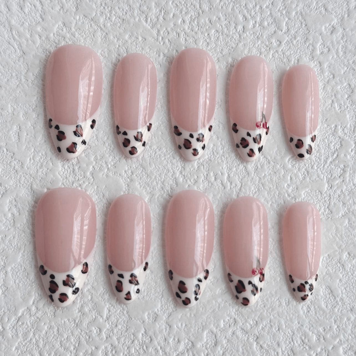 leopard french tips