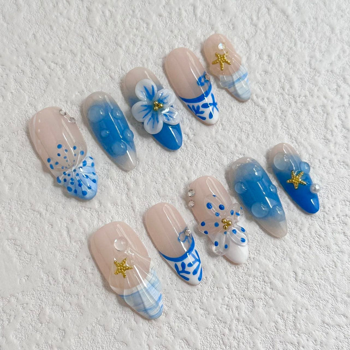 3d flower press on nails