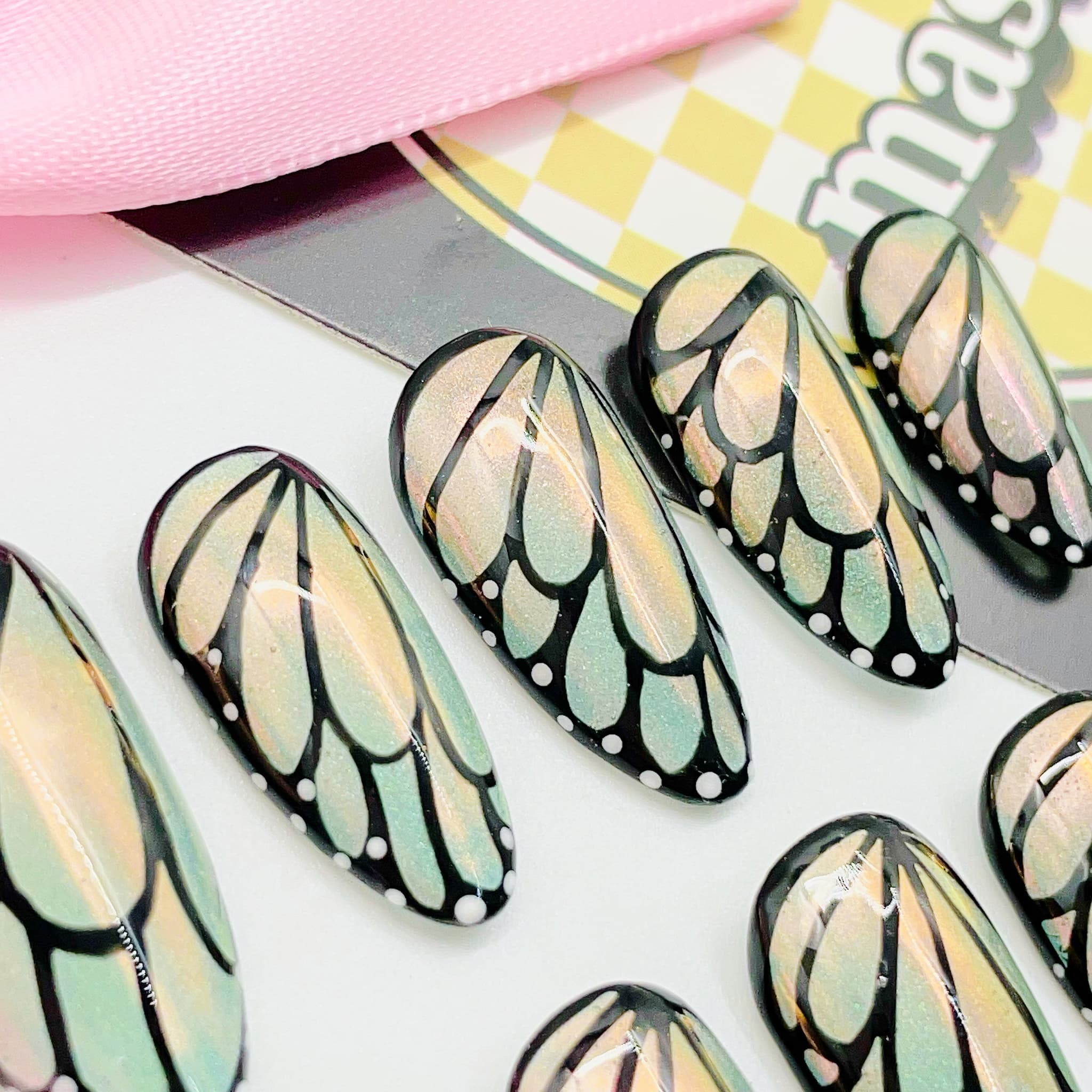 Butterfly wing nail art designs