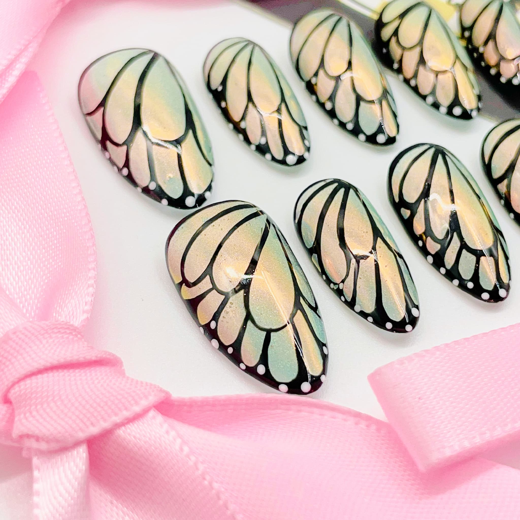 Butterfly wing nail art designs