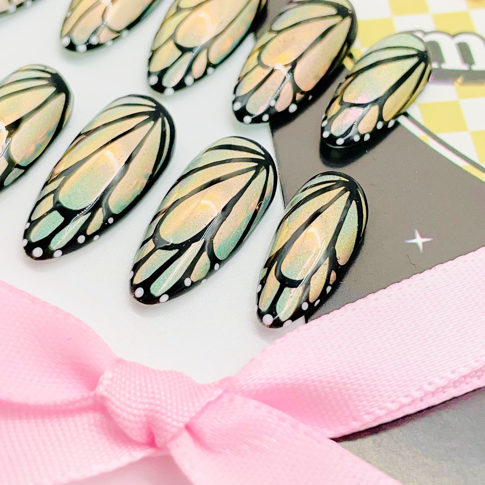 Butterfly wing nail art designs