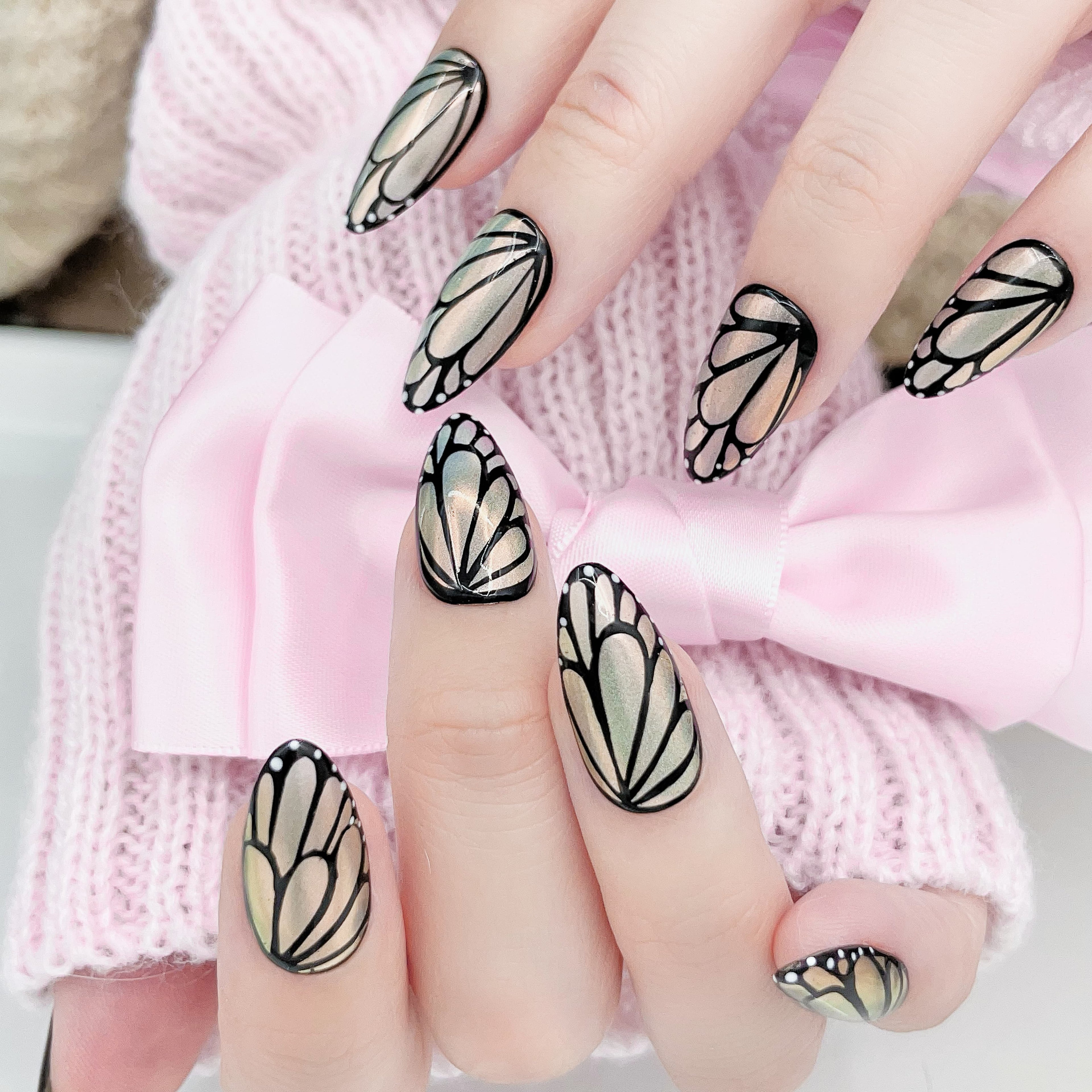 Butterfly wing nail art designs